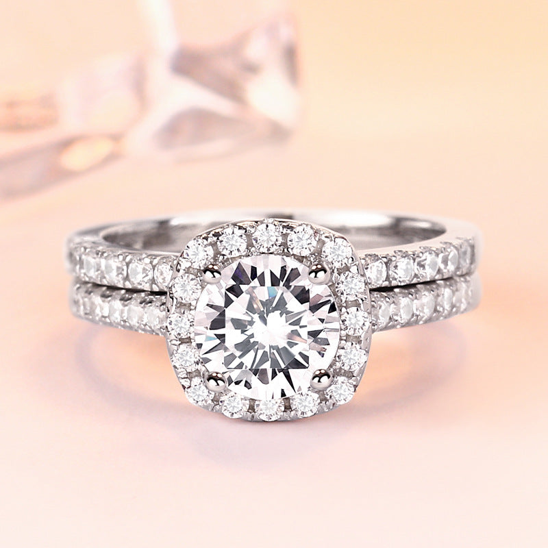Sunflower Round Cut Sterling Silver Ring-TL-Juri Elle