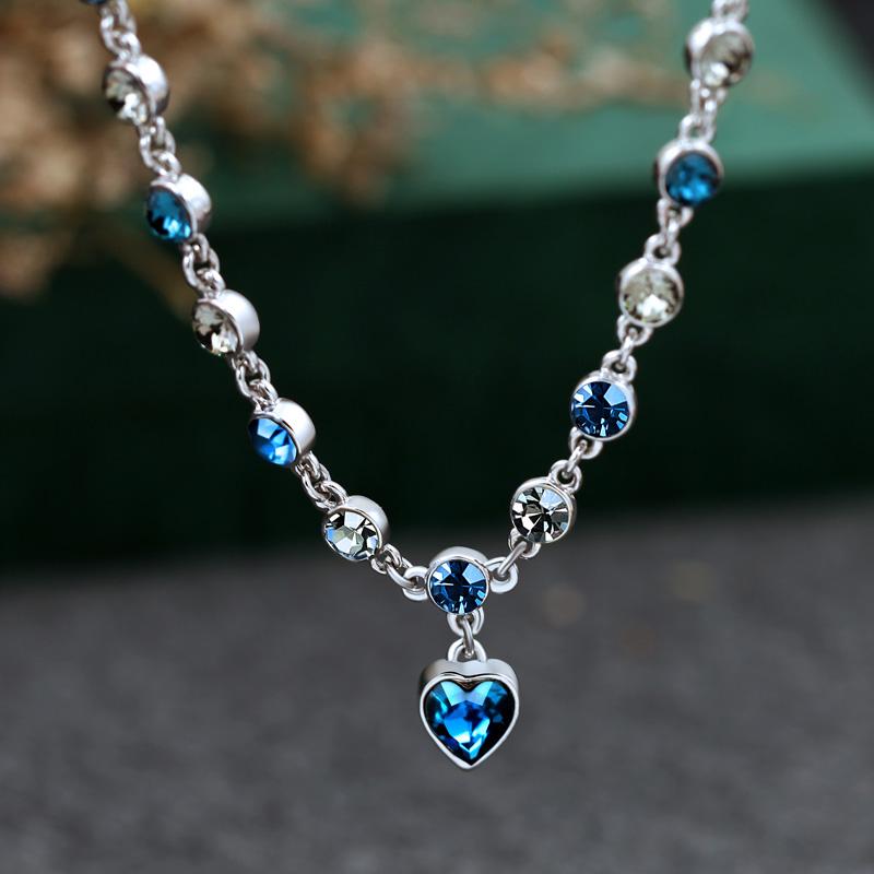 Love At First Sight Heart Round Cut Swarovski Alloy Necklace