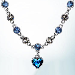 Love At First Sight Heart Round Cut Swarovski Alloy Necklace