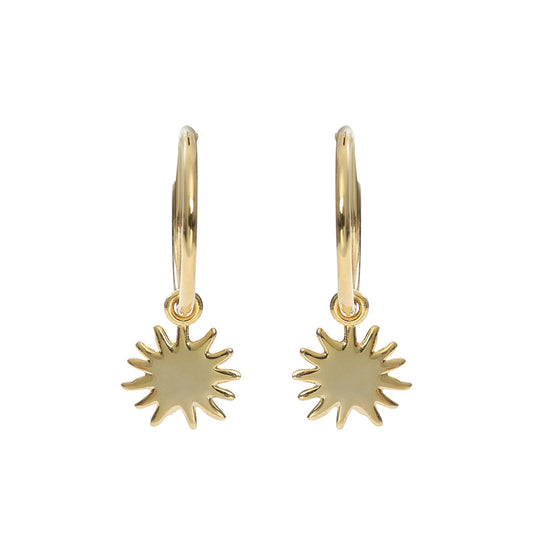 Sunburst Sterling Silver Earring