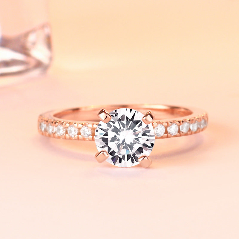 Pupil Round Cut Sterling Silver Ring-TL-Juri Elle