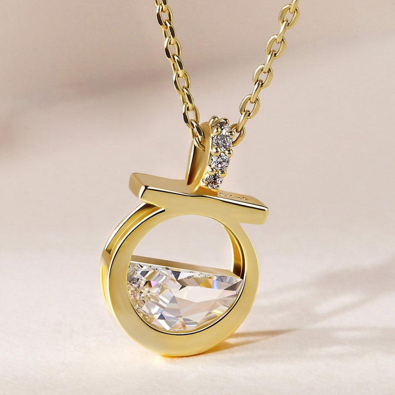Charming Perfume Round Cut Sterling Silver Necklace