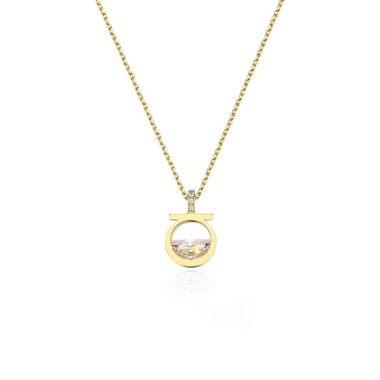 Charming Perfume Round Cut Sterling Silver Necklace