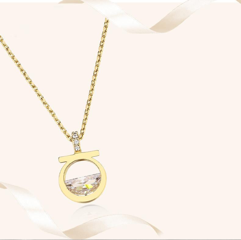 Charming Perfume Round Cut Sterling Silver Necklace