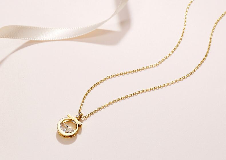 Charming Perfume Round Cut Sterling Silver Necklace