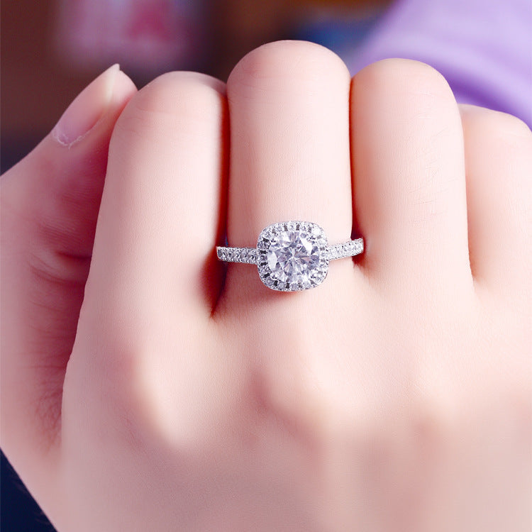 Daisy Round Cut Sterling Silver Ring-TL-Juri Elle