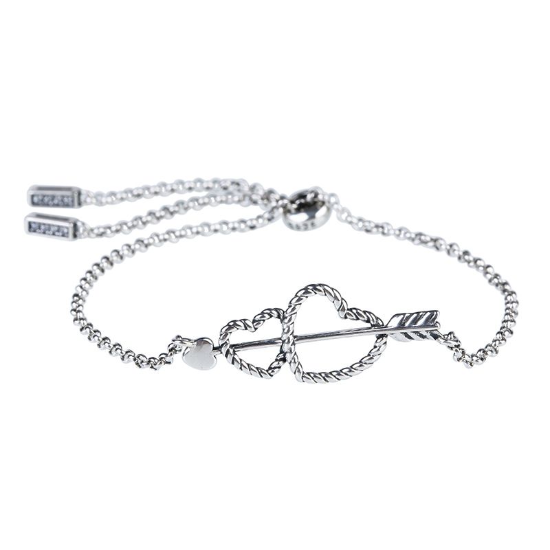 Arrow and Heart Bolo Bracelet-JE-Juri Elle