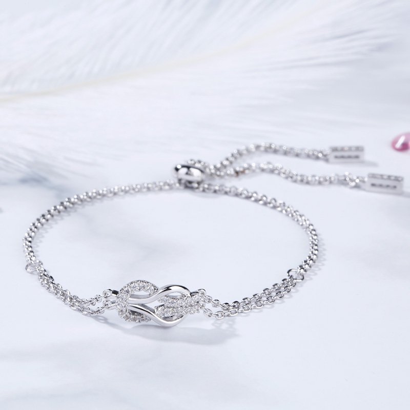 Infinity Love Sterling Silver Bracelet-JE-Juri Elle