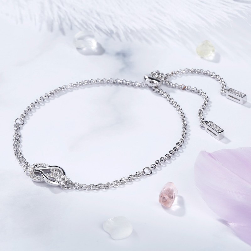 Infinity Love Sterling Silver Bracelet-JE-Juri Elle