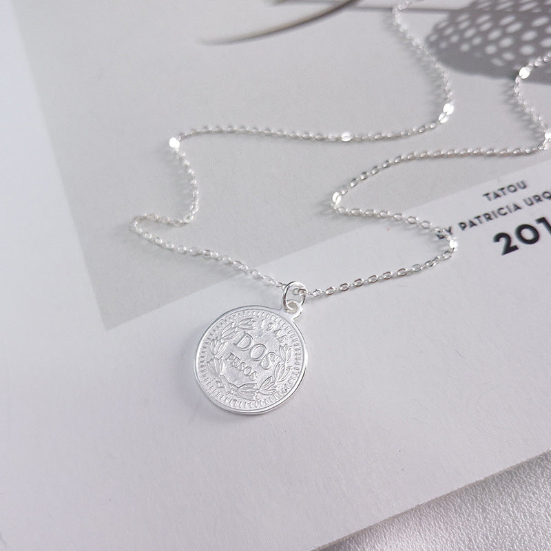 Elizabeth Portrait Coin Sterling Silver Necklace