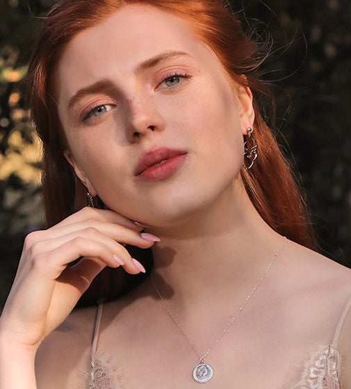 Elizabeth Portrait Coin Sterling Silver Necklace