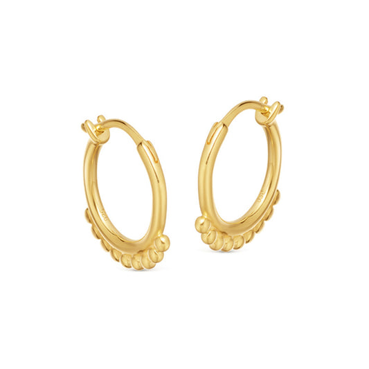 Twist Ring Sterling Silver Plated Gold Earring