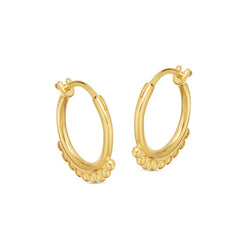 Twist Ring Sterling Silver Plated Gold Earring