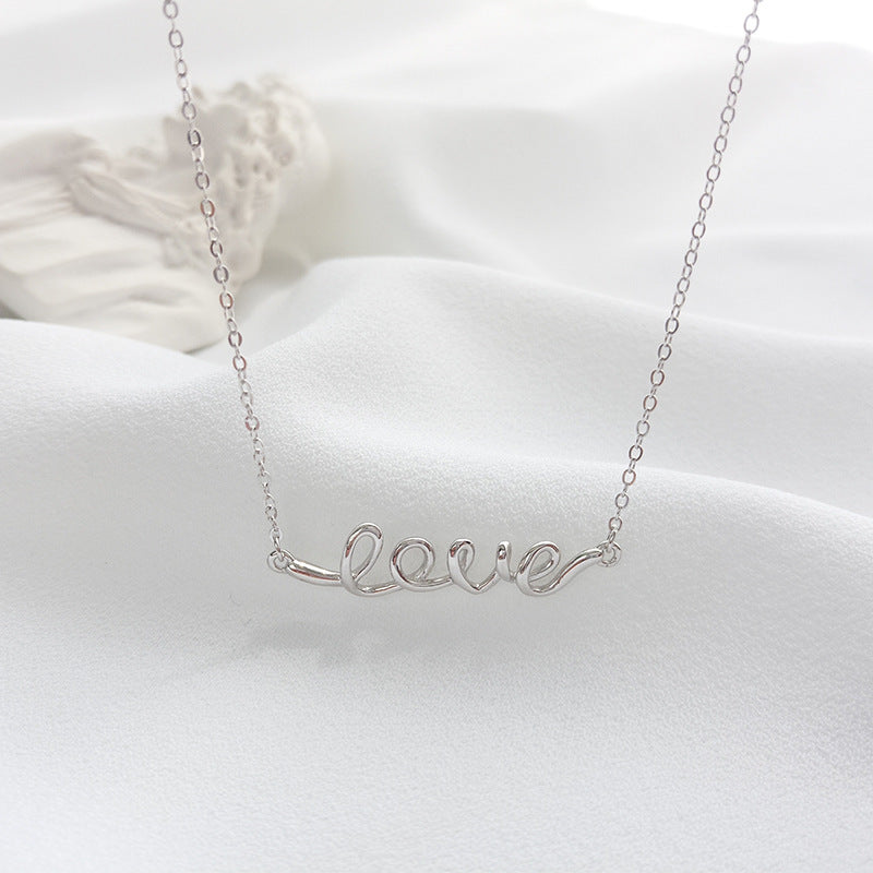 Love Letter Sterling Silver Necklace