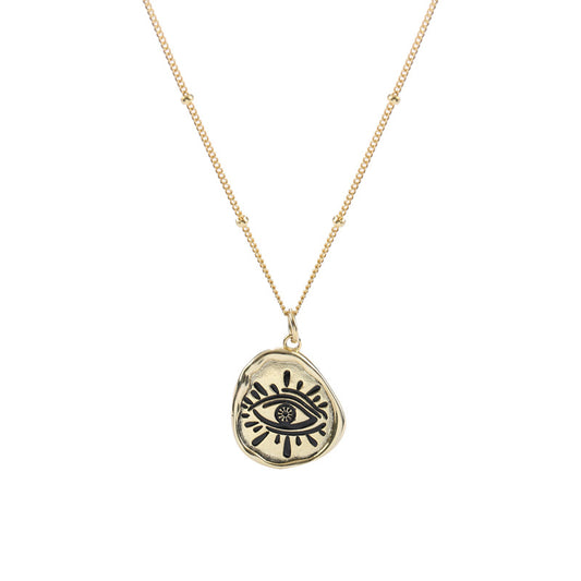 Retro Devil's Eye Sterling Silver Necklace