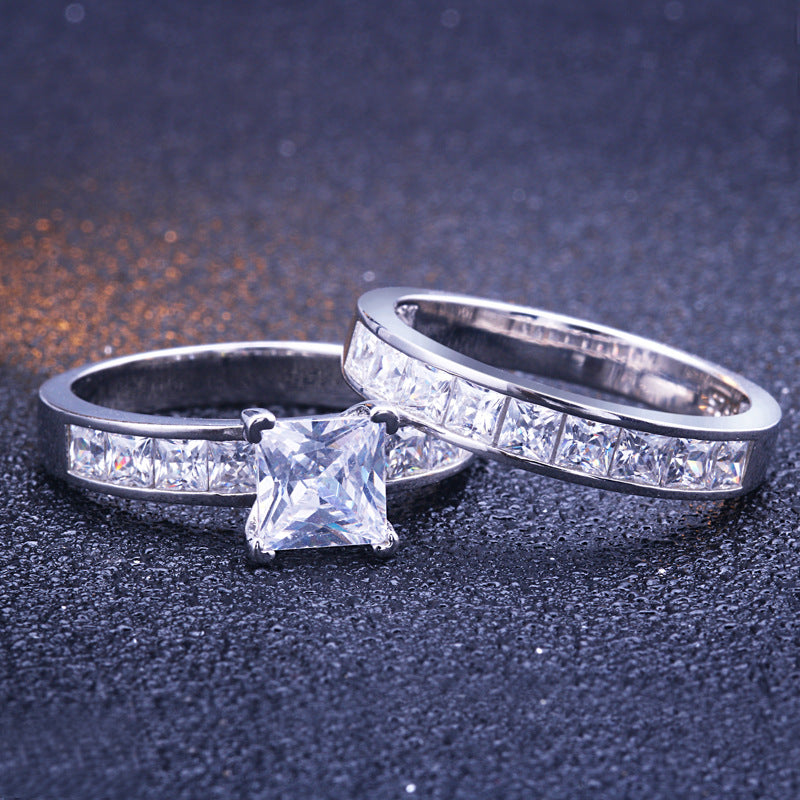 Endless Love Princess Cut Sterling Silver Ring-TL-Juri Elle