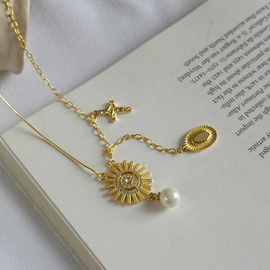 God's Glory Sterling Silver Plated Gold Necklace