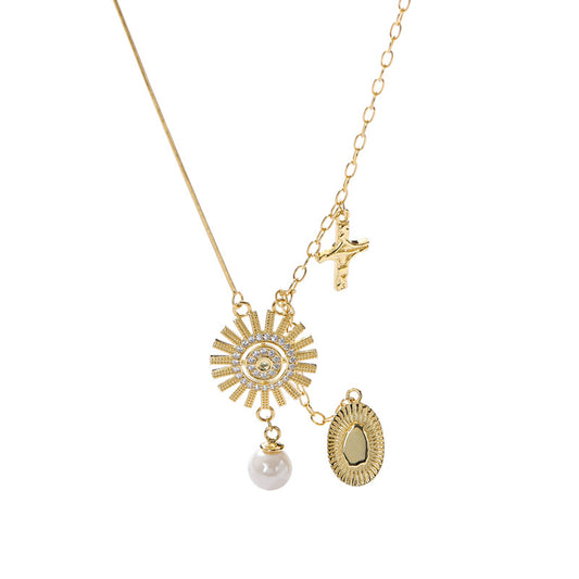 God's Glory Sterling Silver Plated Gold Necklace