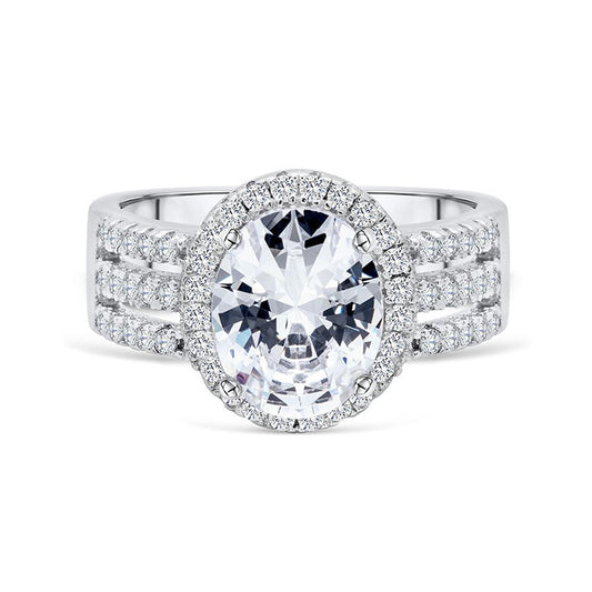 Queen Round Cut Sterling Silver Ring-TL-Juri Elle