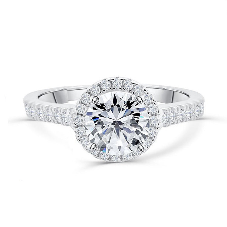 Garland Round Cut Sterling Silver Ring-TL-Juri Elle