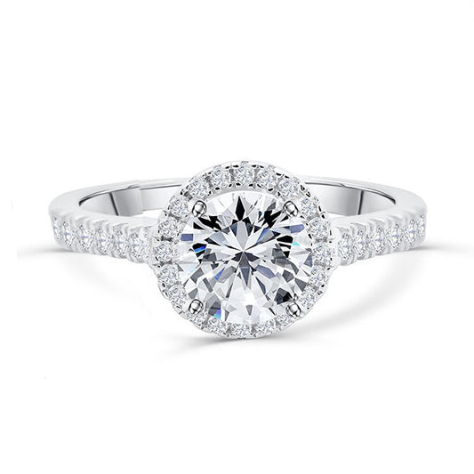 Garland Round Cut Sterling Silver Ring-TL-Juri Elle