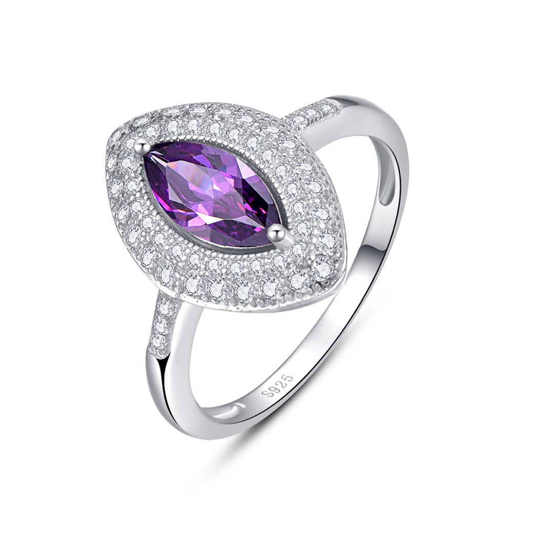 Romantic Marquise Cut Sterling Silver Ring-ZX-Juri Elle