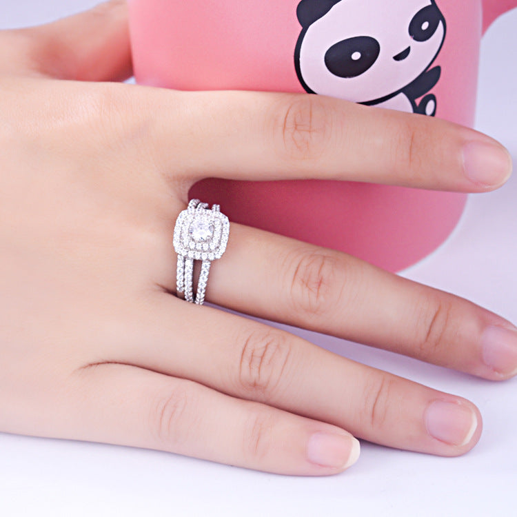 Splendid Round Cut Sterling Silver Ring-TL-Juri Elle