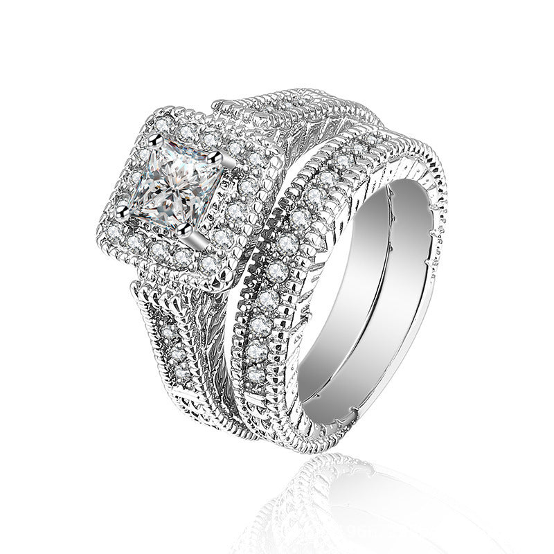 I Do Princess Cut Sterling Silver Ring-TL-Juri Elle