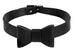 Black Bow Punk Leather Choker Necklace