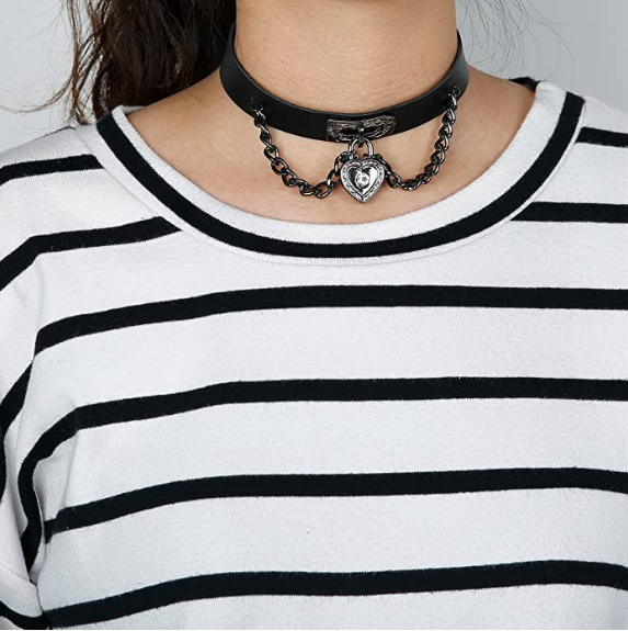 Collier ras de cou coeur unisexe