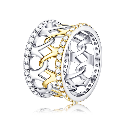 Two-color Celtic Wedding Rings