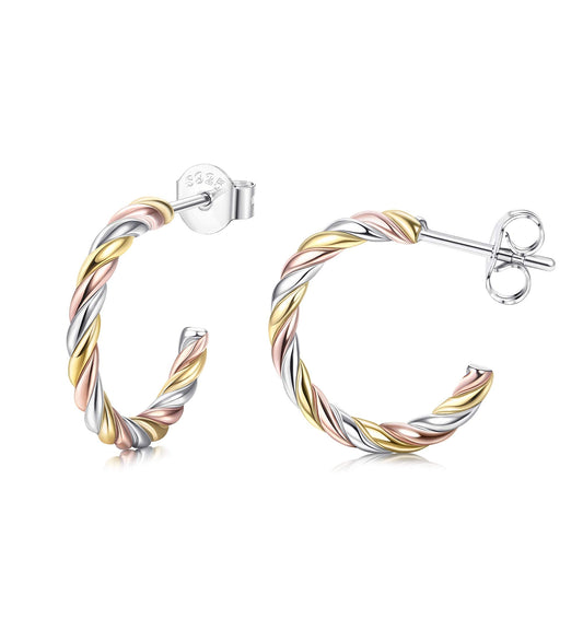 Twisted Half Hoop Earrings