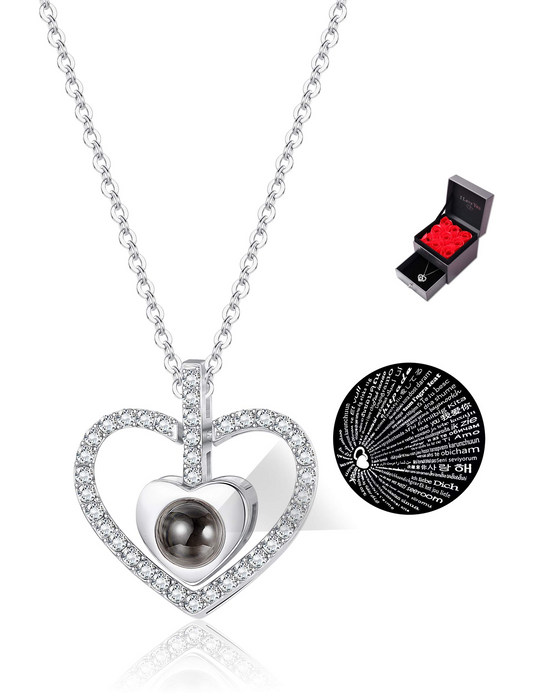 100 Languages I Love You Heart Necklace