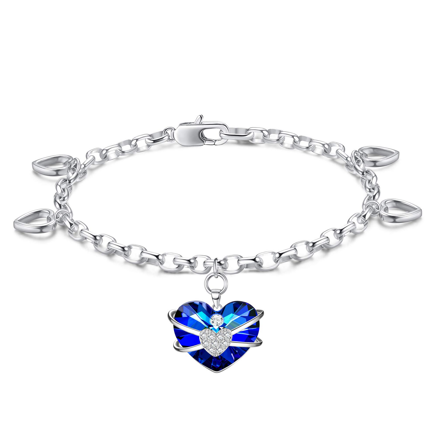 Wrapped Heart Charm Bracelet