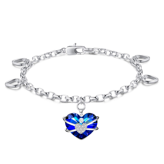 Wrapped Heart Charm Bracelet