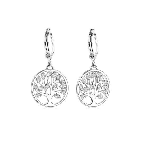 Tree of Life Hoop Earrings