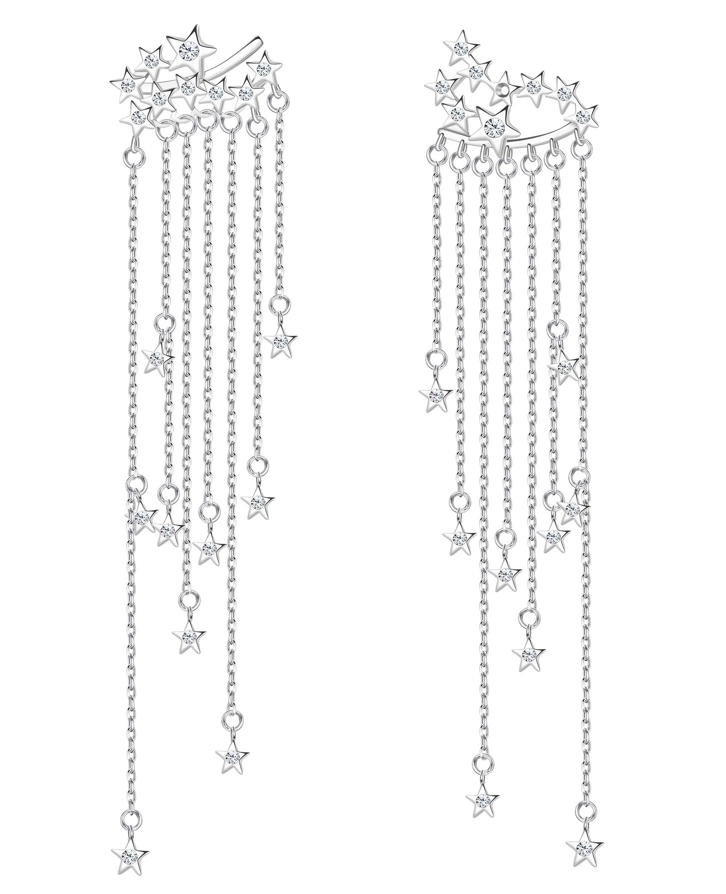 Stars Long Tassel Earrings