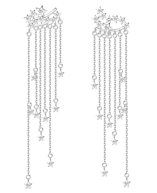 Stars Long Tassel Earrings