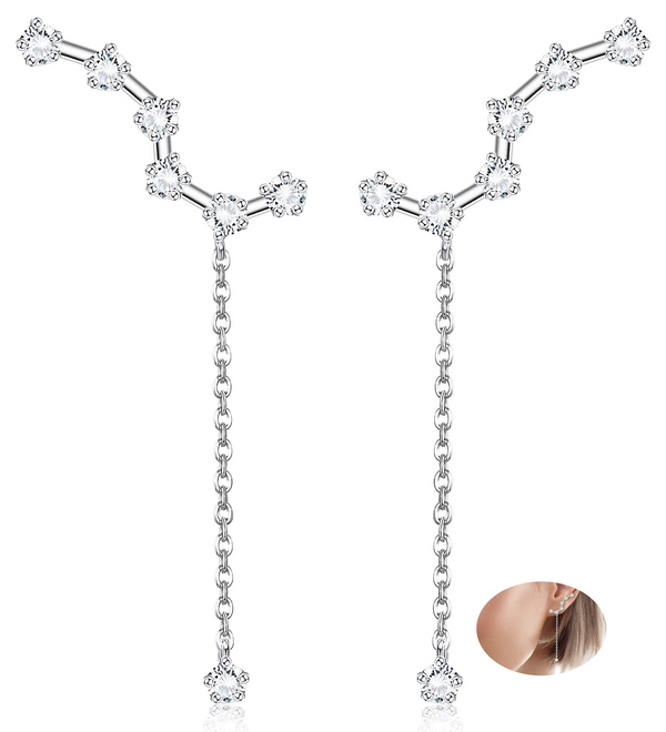 Chain Dangle Constellation Earrings