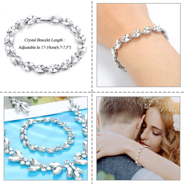 Collier Boucles d'oreilles Bracelet Ensemble Bijoux de mariage