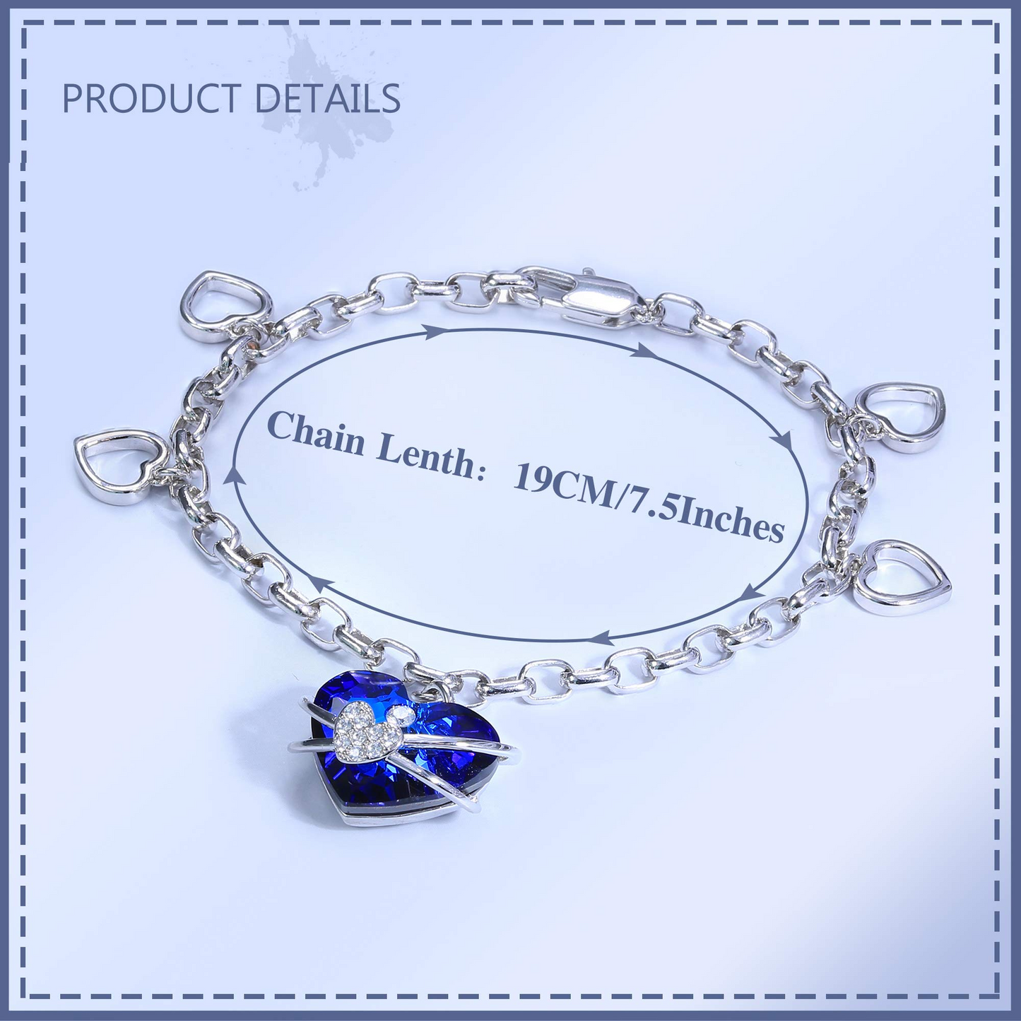 Wrapped Heart Charm Bracelet