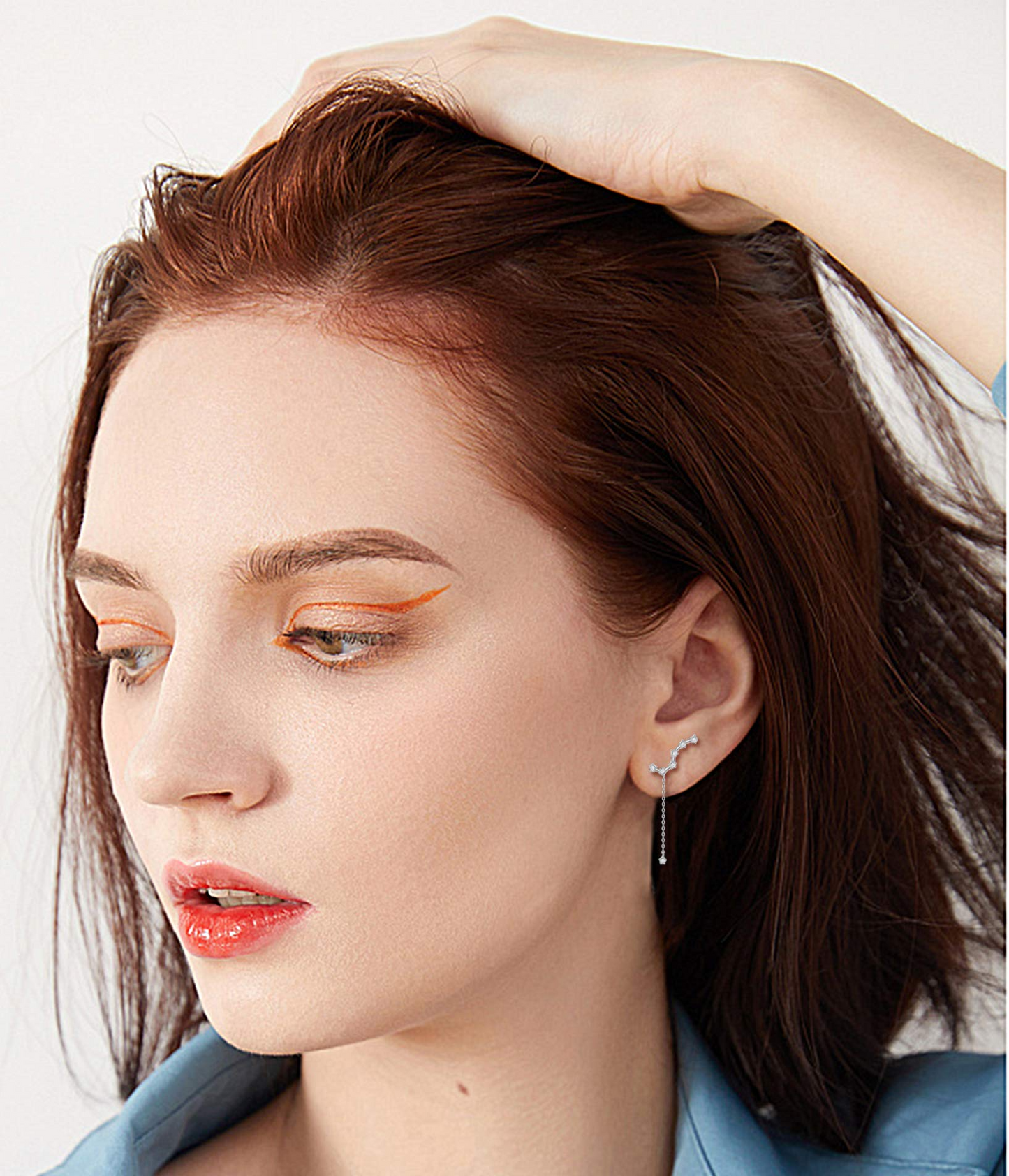 Chain Dangle Constellation Earrings