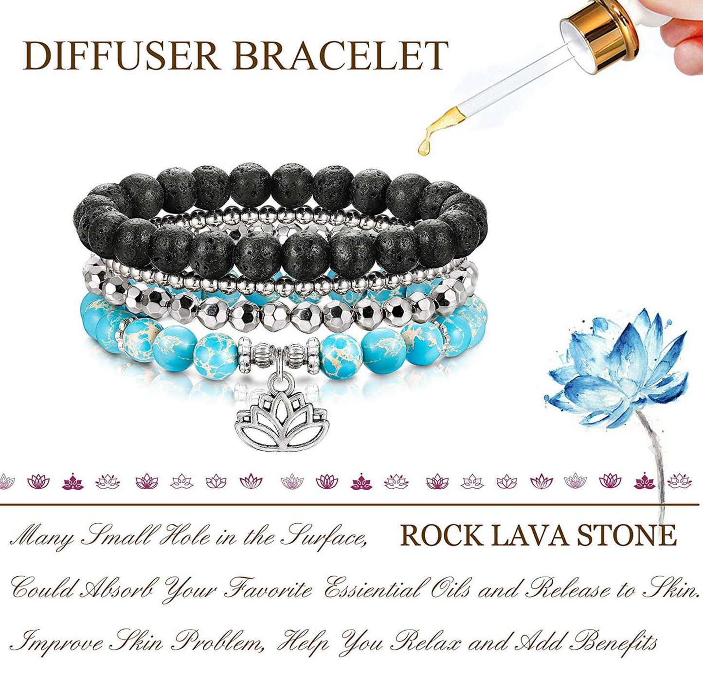 8 Pieces Bracelet Beads Set