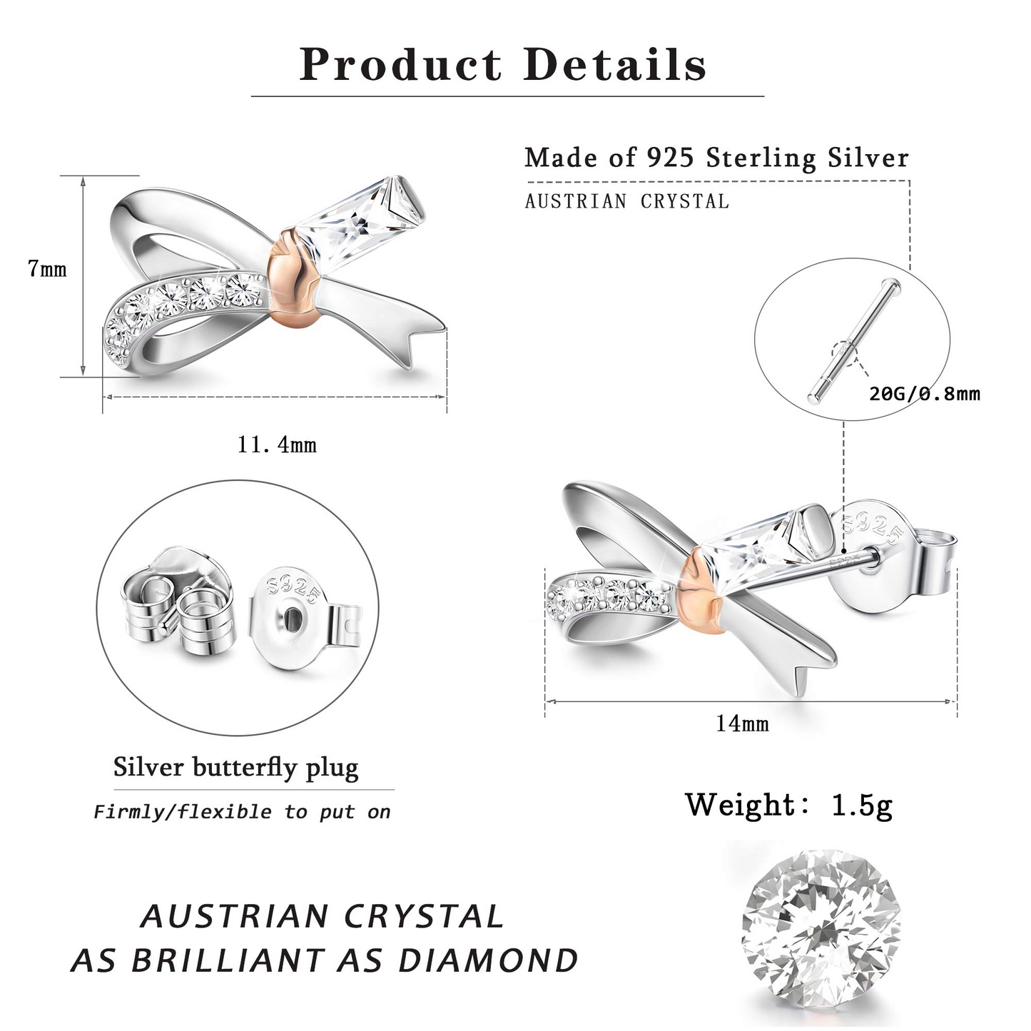 Bow Stud Earring