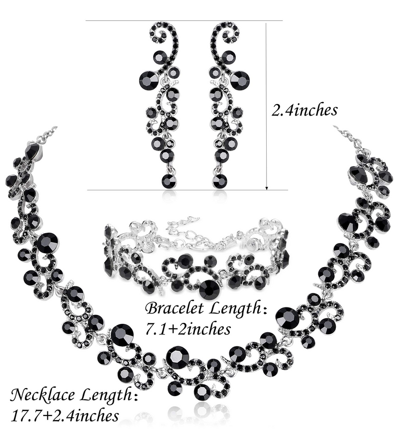 Necklace Bracelet and Earrings Set