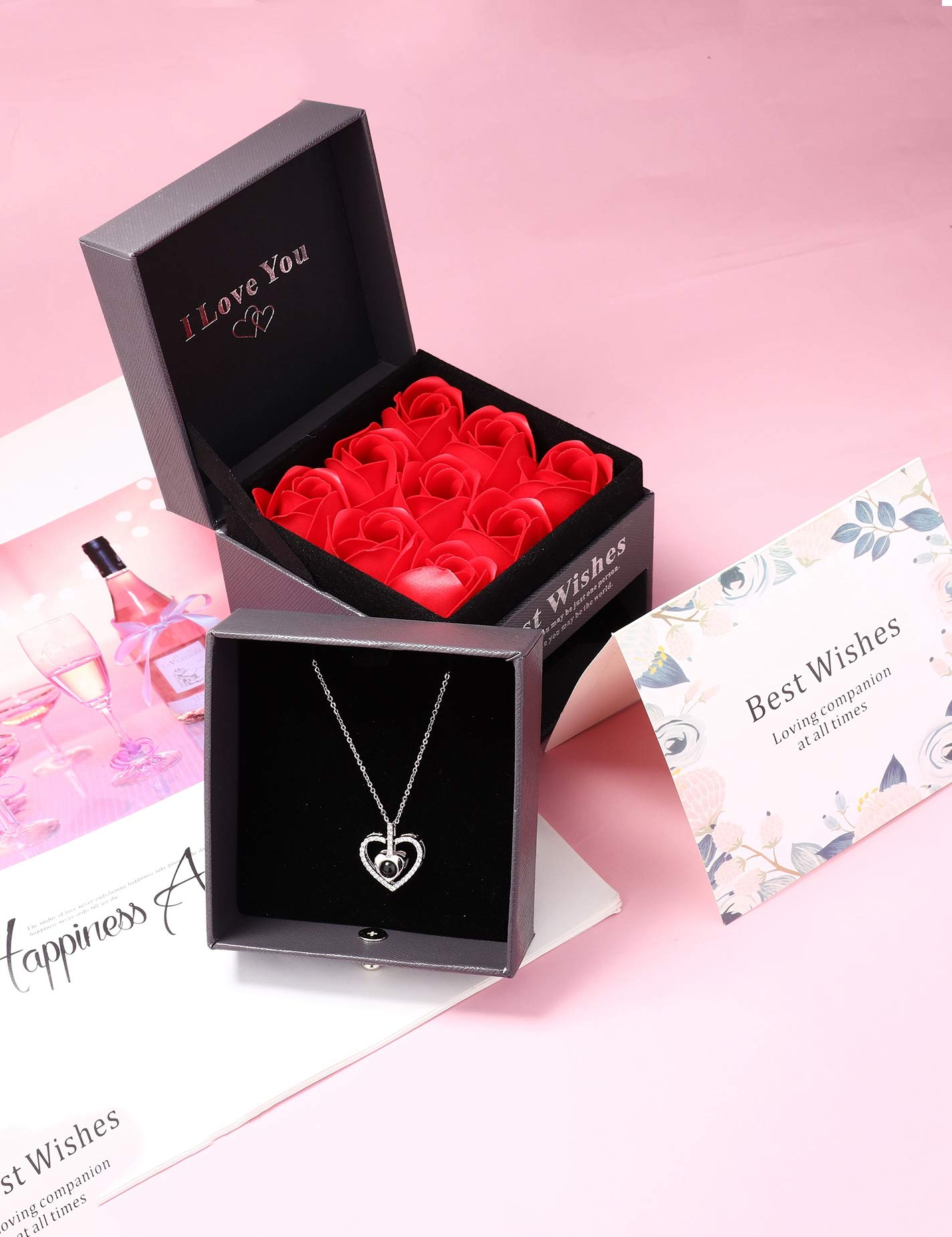 100 Languages I Love You Heart Necklace