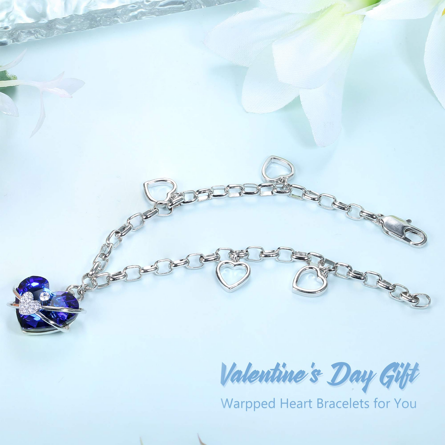 Wrapped Heart Charm Bracelet