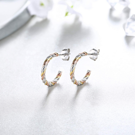 Twisted Half Hoop Earrings