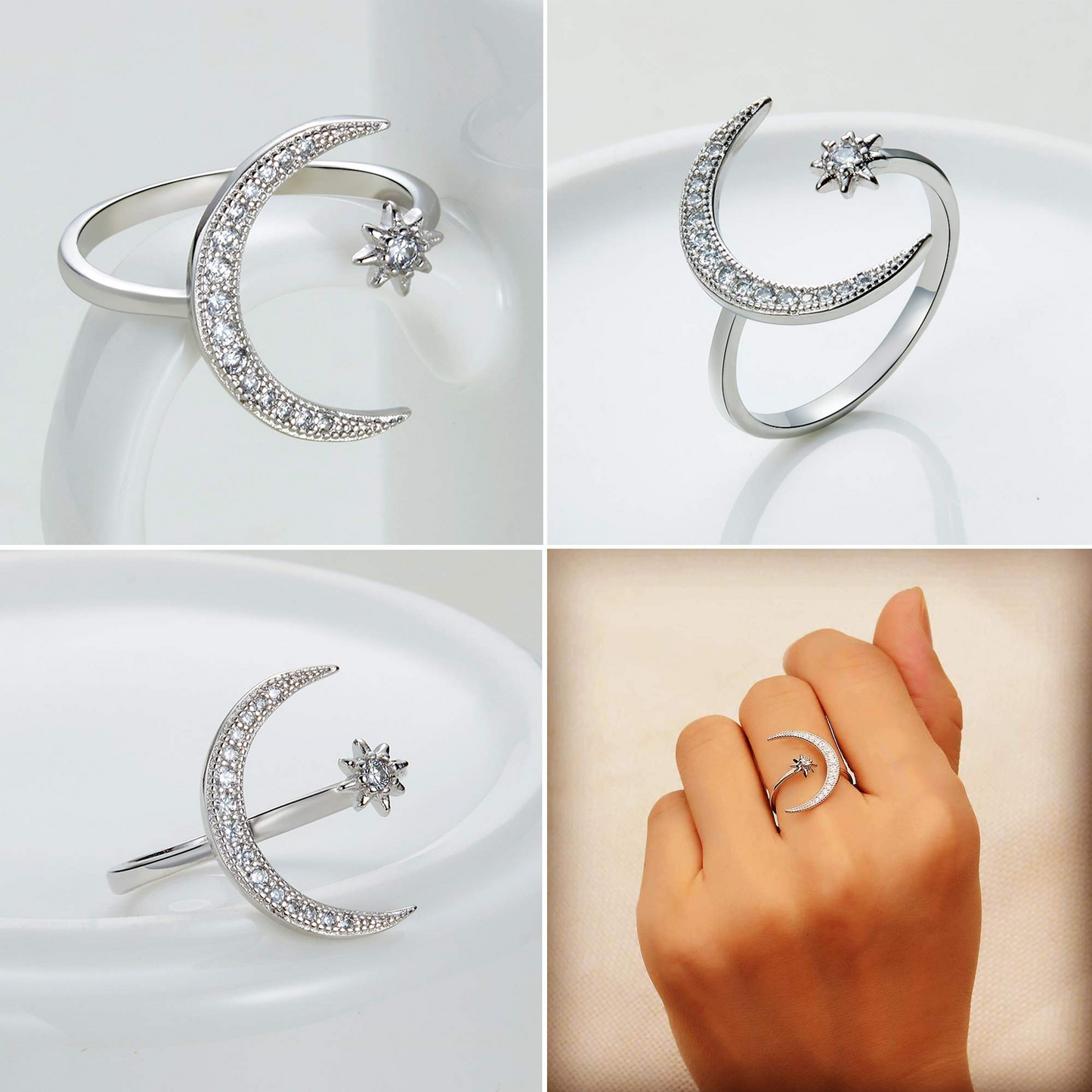 Moon Adjustable Rings