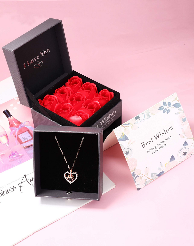 100 Languages I Love You Heart Necklace